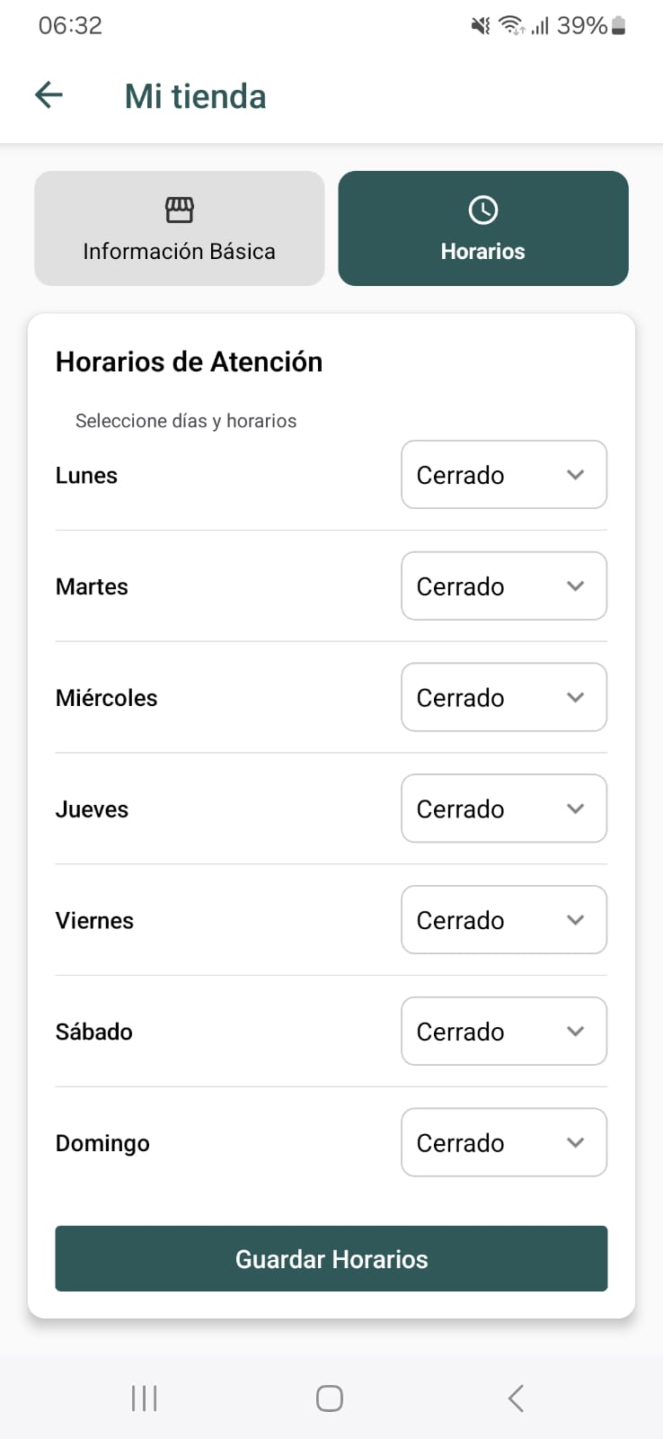 BuscoTienda App Interface